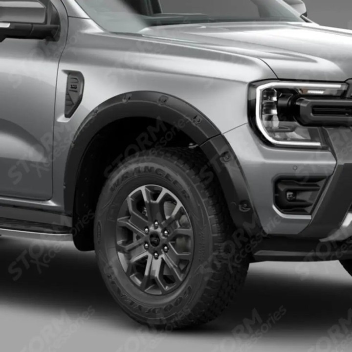 Extensii Aripi, EGR Bolt Look Finish 6 buc, Culoare Negru Mat, Ford Ranger Cabină Dublă 2023 - Prezent - EDK.ro