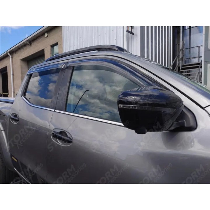 Wind Deflectors Set of 4, EGR Genuine External Fit for Np300, Nissan Navara Double Cab 2016 - Present - EDK.ro