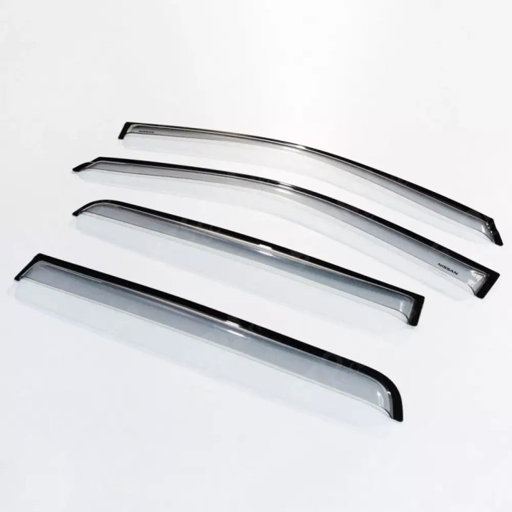 Wind Deflectors Set of 4, EGR Genuine External Fit for Np300, Nissan Navara Double Cab 2016 - Present - EDK.ro