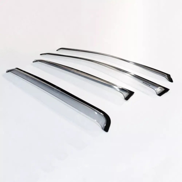 Wind Deflectors Set of 4, EGR Genuine External Fit for Np300, Nissan Navara Double Cab 2016 - Present - EDK.ro