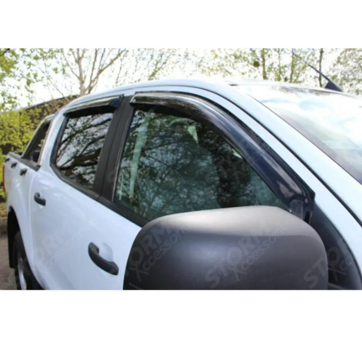 Wind Deflectors Set of 4, EGR External Fit, Ford Ranger Double Cab 2012 - 2022 - EDK.ro
