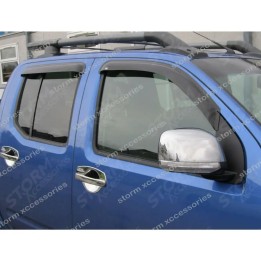 Set 4 Paravânturi, EGR Montaj Exterior, Nissan Navara Cabină Dublă 2005 - 2015 - EDK.ro