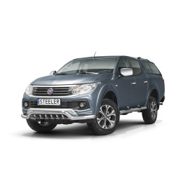 EC Homologated Bullbar, Steeler 4x4 Low Spoiler Bar with Spikes, Color Silver, Fiat Fullback 2015 - Present - EDK.ro