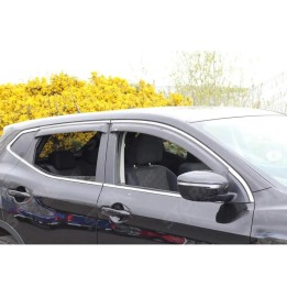 Wind Deflectors Set of 4, EGR External, Nissan Qashqai 2014 - Present - EDK.ro