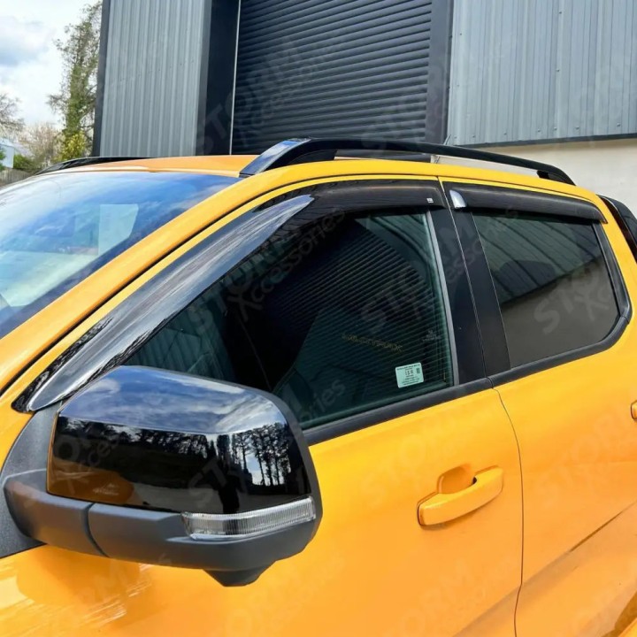 Wind Deflectors, EGR External Fit, Color Dark Smoke, Ford Ranger, Volkswagen Amarok Double Cab 2023 - Present - EDK.ro