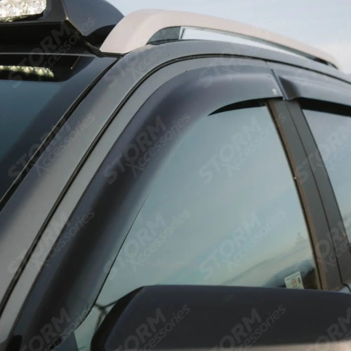 Wind Deflectors, EGR External Fit, Color Dark Smoke, Ford Ranger, Volkswagen Amarok Double Cab 2023 - Present - EDK.ro