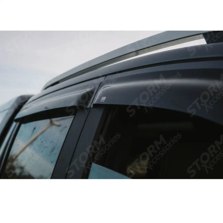 Wind Deflectors, EGR External Fit, Color Dark Smoke, Ford Ranger, Volkswagen Amarok Double Cab 2023 - Present - EDK.ro