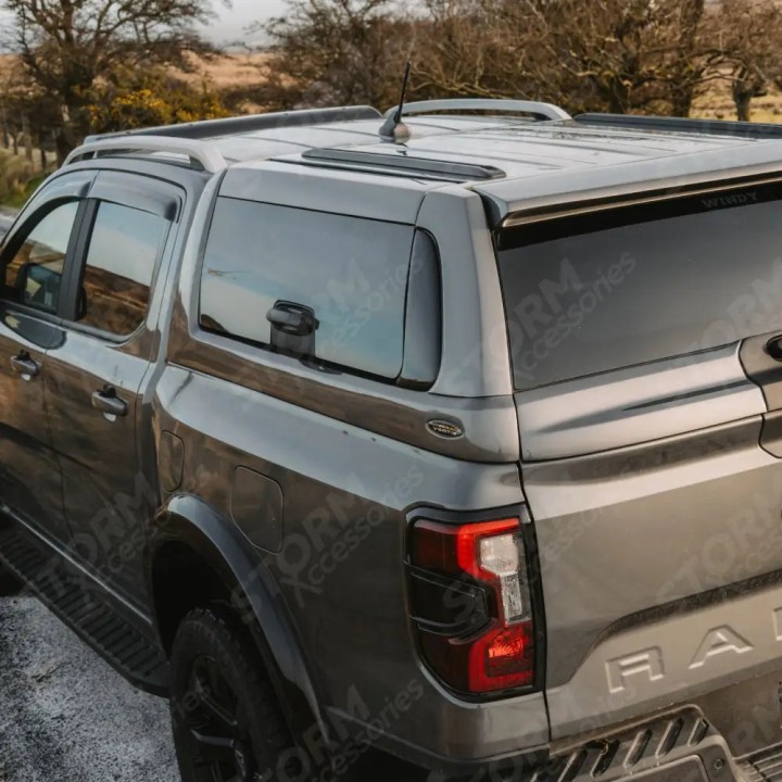 Wind Deflectors, EGR External Fit, Color Dark Smoke, Ford Ranger, Volkswagen Amarok Double Cab 2023 - Present - EDK.ro