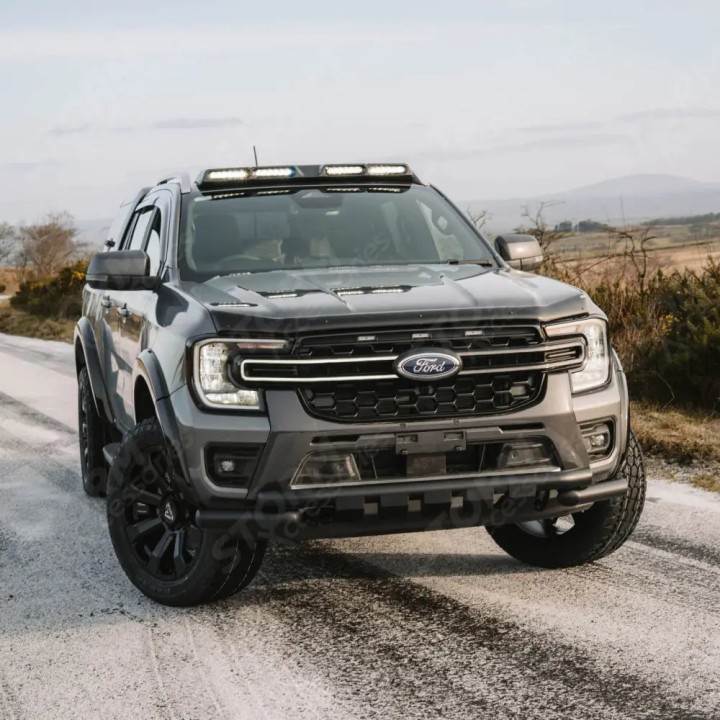 Wind Deflectors, EGR External Fit, Color Dark Smoke, Ford Ranger, Volkswagen Amarok Double Cab 2023 - Present - EDK.ro