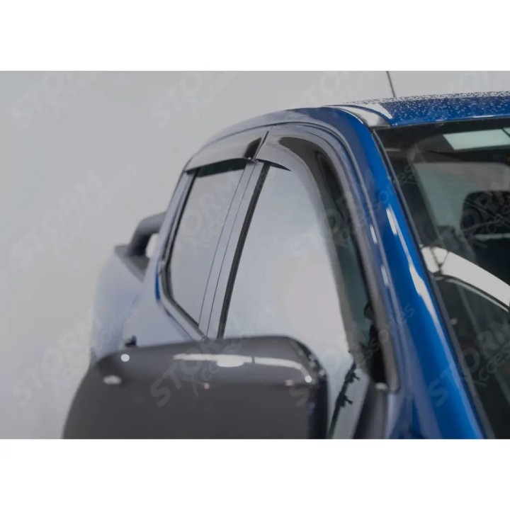 Wind Deflectors, EGR External Fit, Color Dark Smoke, Ford Ranger, Volkswagen Amarok Double Cab 2023 - Present - EDK.ro