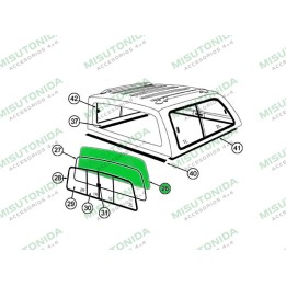 Replacement Part - Front Fixed Window, Alpha - EDK.ro
