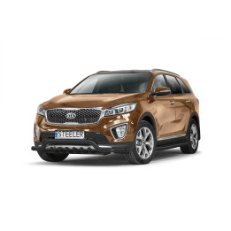EC Homologated Bullbar, Steeler 4x4 Low Spoiler Bar with Spikes, Color Black, Kia Sorento 2015 - 2018 - EDK.ro