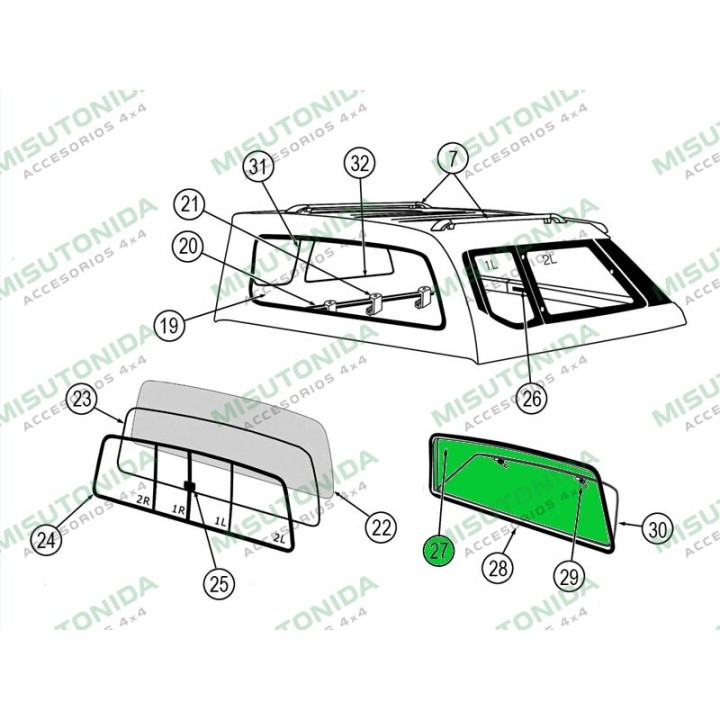 Replacement Part - Front Hinged Window, Alpha - EDK.ro