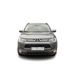 Bullbar Omologat RAR, Steeler 4x4 Low Spoiler Bar cu Țăruși, Culoare Negru, Mitsubishi Outlander 2012 - 2015 - EDK.ro