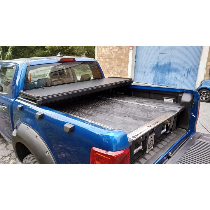 Lid Tonneau Bed Cover, Otros Fabricantes Tri-Fold, Ford Ranger Raptor Double Cab 2012 - 2022 - EDK.ro