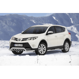 EC Homologated Bullbar, Steeler 4x4 Low Spoiler Bar with Spikes, Color Silver, Toyota RAV4 2013 - 2016 - EDK.ro