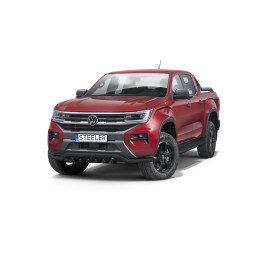 Bullbar Omologat RAR, Steeler 4x4 Low Spoiler Bar cu Țăruși, Culoare Negru, Volkswagen Amarok 2023 - Prezent - EDK.ro