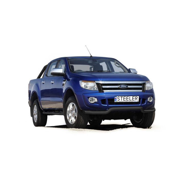 Bullbar Omologat RAR, Steeler 4x4 Low Spoiler Bar, Culoare Negru, Ford Ranger 2012 - 2016 - EDK.ro