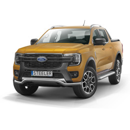 EC Homologated Bullbar, Steeler 4x4 Low Spoiler Bar, Color Silver, Ford Ranger 2023 - Present - EDK.ro