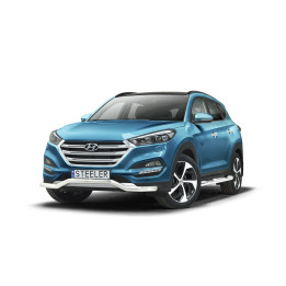EC Homologated Bullbar, Steeler 4x4 Low Spoiler Bar, Color Silver, Hyundai Tucson 2015 - 2018 - EDK.ro