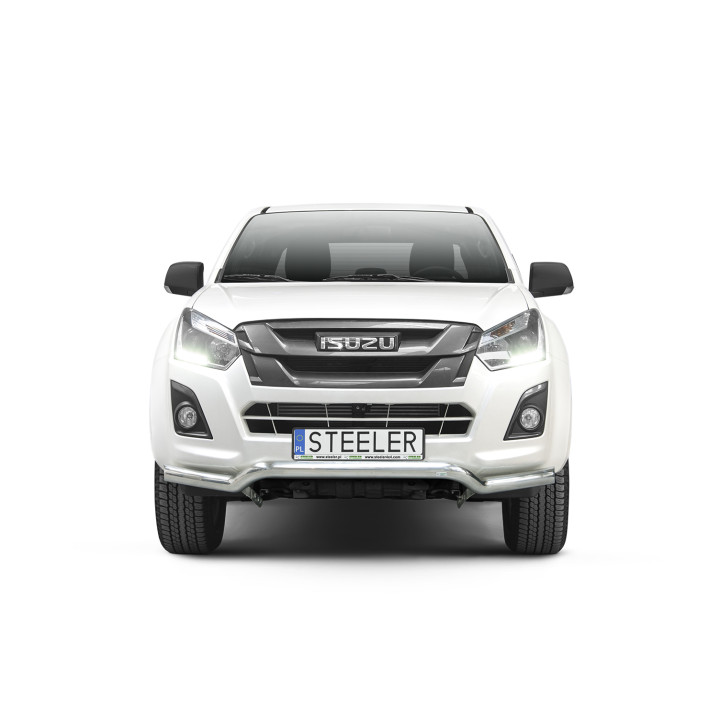 Bullbar Omologat RAR, Steeler 4x4 Low Spoiler Bar, Culoare Argintiu, Isuzu D-Max 2012 - Prezent - EDK.ro