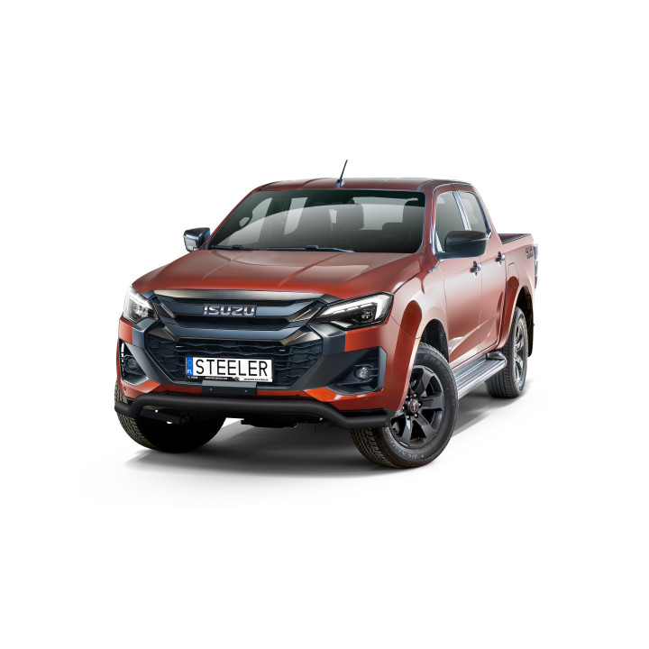 Bullbar Omologat RAR, Steeler 4x4 Low Spoiler Bar, Culoare Negru, Isuzu D-Max 2024 - Prezent - EDK.ro