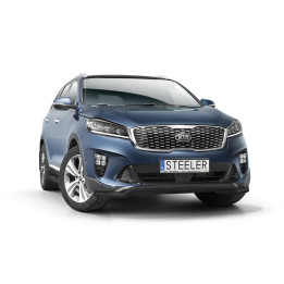 EC Homologated Bullbar, Steeler 4x4 Low Spoiler Bar, Color Black, Kia Sorento 2018 - 2020 - EDK.ro