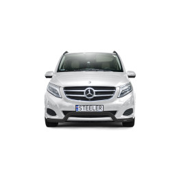 EC Homologated Bullbar, Steeler 4x4 Low Spoiler Bar, Color Black, Mercedes-Benz V-Class 2014 - 2019 - EDK.ro