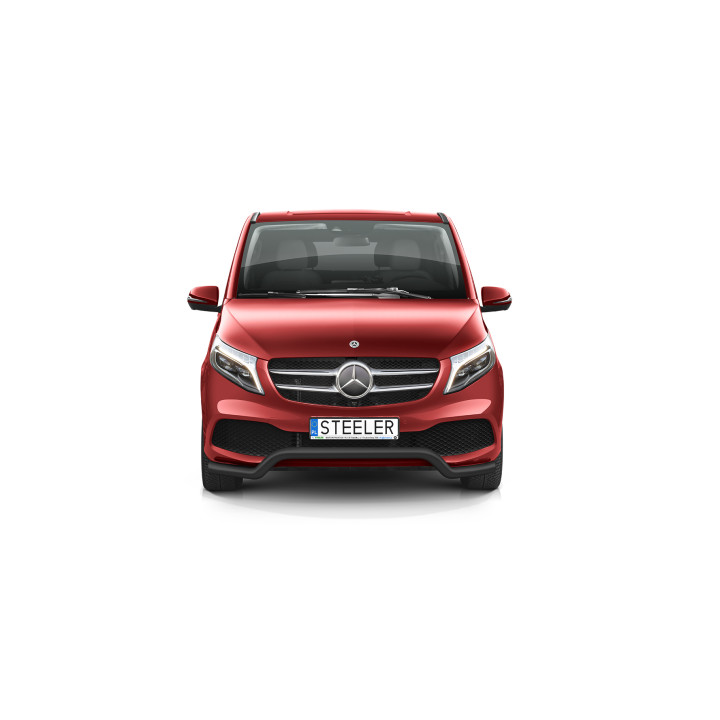 Bullbar Omologat RAR, Steeler 4x4 Low Spoiler Bar, Culoare Argintiu, Mercedes-Benz V-Class 2019 - 2024 - EDK.ro