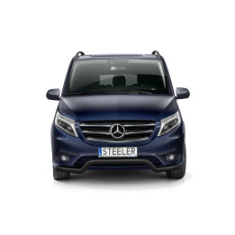 EC Homologated Bullbar, Steeler 4x4 Low Spoiler Bar, Color Black, Mercedes-Benz Vito 2014 - 2024 - EDK.ro