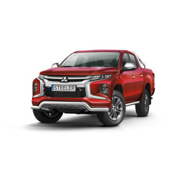 Bullbar Omologat RAR, Steeler 4x4 Low Spoiler Bar, Culoare Argintiu, Mitsubishi L200 2019 - Prezent - EDK.ro