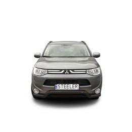 EC Homologated Bullbar, Steeler 4x4 Low Spoiler Bar, Color Black, Mitsubishi Outlander 2012 - 2015 - EDK.ro