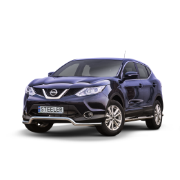 Bullbar Omologat RAR, Steeler 4x4 Low Spoiler Bar, Culoare Argintiu, Nissan Qashqai 2013 - 2017 - EDK.ro
