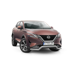 EC Homologated Bullbar, Steeler 4x4 Low Spoiler Bar, Color Silver, Nissan Qashqai 2021 - Present - EDK.ro