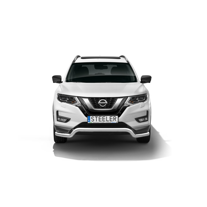 Bullbar Omologat RAR, Steeler 4x4 Low Spoiler Bar, Culoare Argintiu, Nissan X-Trail 2018 - 2021 - EDK.ro