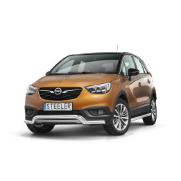 EC Homologated Bullbar, Steeler 4x4 Low Spoiler Bar, Color Silver, Opel Crossland X 2017 - 2020 - EDK.ro