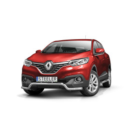 EC Homologated Bullbar, Steeler 4x4 Low Spoiler Bar, Color Silver, Renault Kadjar 2016 - 2018 - EDK.ro