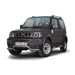 EC Homologated Bullbar, Steeler 4x4 Low Spoiler Bar, Color Silver, Suzuki Jimny 2005 - 2012 - EDK.ro