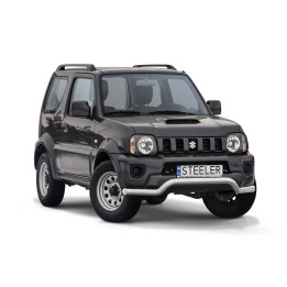 EC Homologated Bullbar, Steeler 4x4 Low Spoiler Bar, Color Silver, Suzuki Jimny 2012 - 2018 - EDK.ro