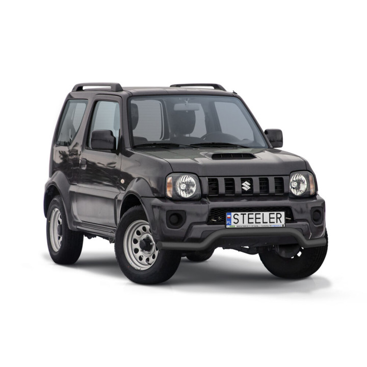 Bullbar Omologat RAR, Steeler 4x4 Low Spoiler Bar, Culoare Negru, Suzuki Jimny 2012 - 2018 - EDK.ro