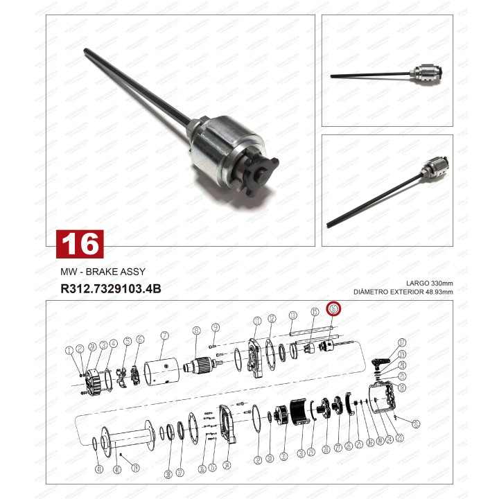 Winch Spare Part, T-Max MW9500-12500 (1) - EDK.ro