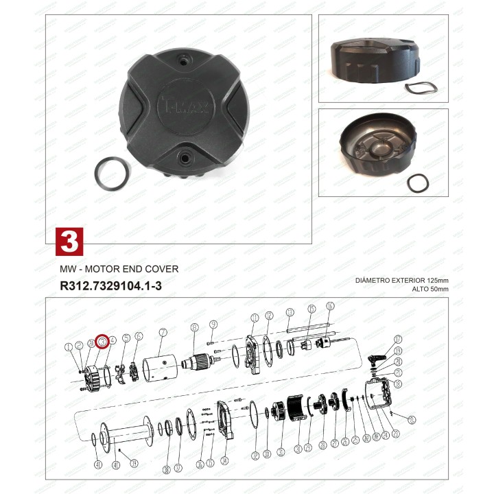 Winch Spare Part, T-Max Motor (1) - EDK.ro