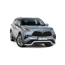 Bullbar Omologat RAR, Steeler 4x4 Low Spoiler Bar, Culoare Argintiu, Toyota Highlander 2021 - Prezent - EDK.ro