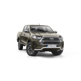 Bullbar Omologat RAR, Steeler 4x4 Low Spoiler Bar, Culoare Argintiu, Toyota Hilux 2021 - Prezent - EDK.ro