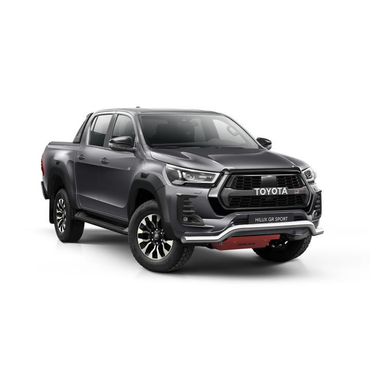 EC Homologated Bullbar, Steeler 4x4 Low Spoiler Bar, Color Silver, Toyota Hilux 2021 - Present - EDK.ro