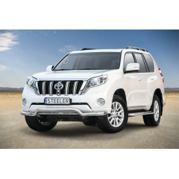 EC Homologated Bullbar, Steeler 4x4 Low Spoiler Bar, Color Silver, Toyota Land Cruiser 150 2013 - 2017 - EDK.ro