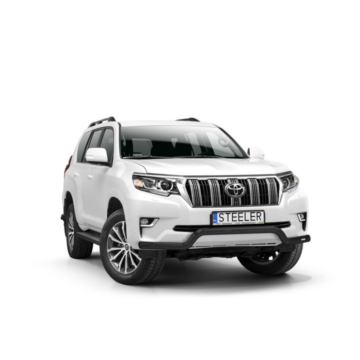EC Homologated Bullbar, Steeler 4x4 Low Spoiler Bar, Color Silver, Toyota Land Cruiser 150 2017 - Present - EDK.ro