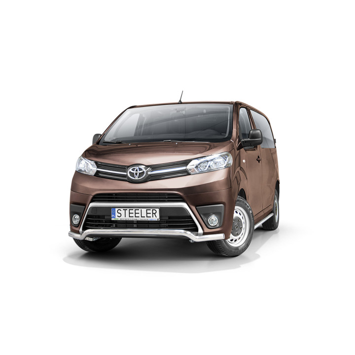 Bullbar Omologat RAR, Steeler 4x4 Low Spoiler Bar, Culoare Argintiu, Toyota ProAce Verso 2016 - Prezent - EDK.ro