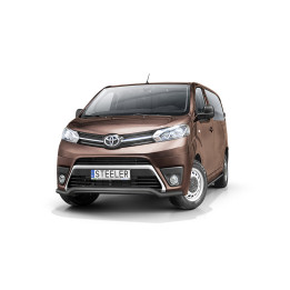 EC Homologated Bullbar, Steeler 4x4 Low Spoiler Bar, Color Black, Toyota ProAce Verso 2016 - Present - EDK.ro