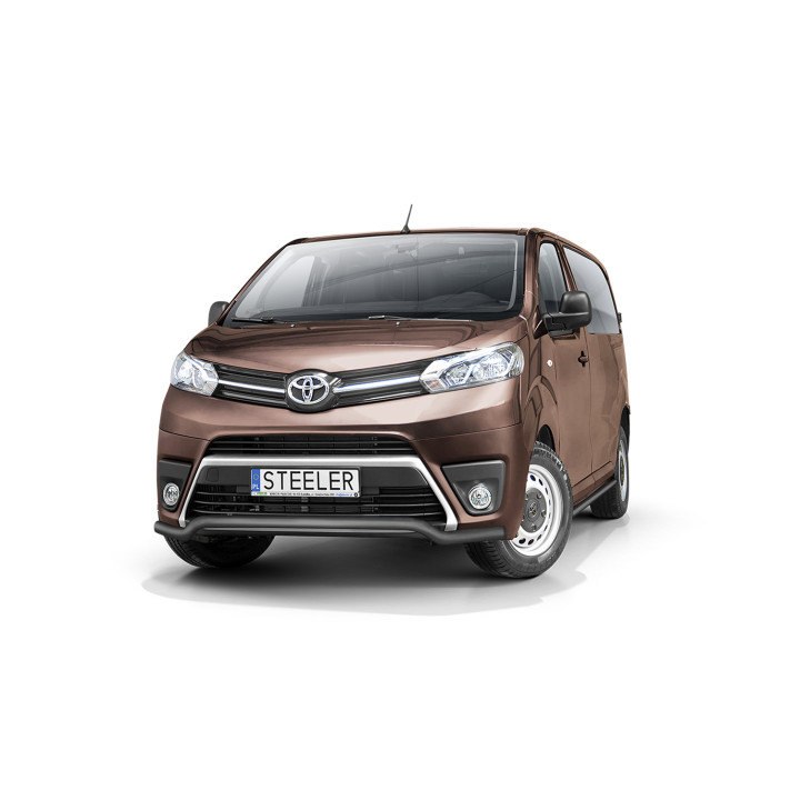 Bullbar Omologat RAR, Steeler 4x4 Low Spoiler Bar, Culoare Negru, Toyota ProAce Verso 2016 - Prezent - EDK.ro